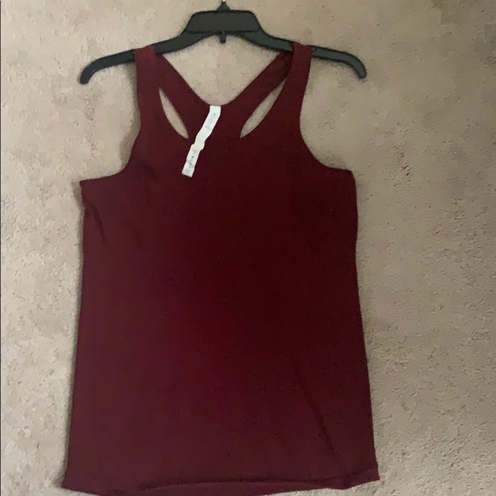 Size Large Lululemon Razorback (garnet) tank top